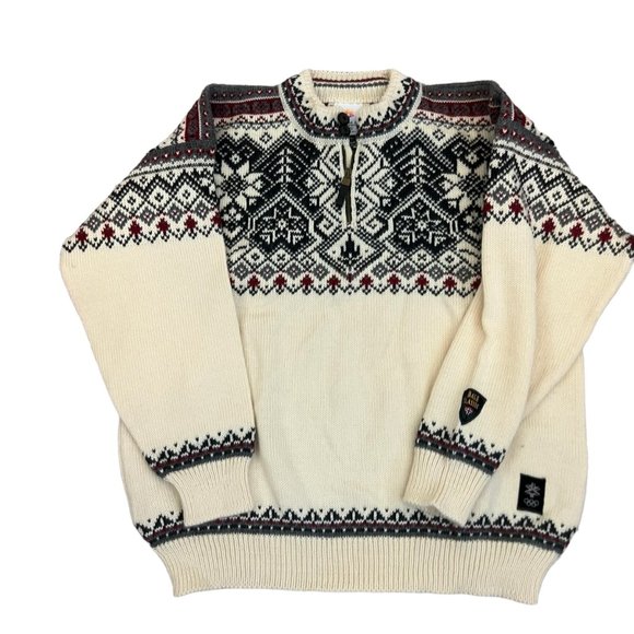 Vintage Dale of Norway 2002 Salt Lake Olympics Wool Fair Isle Sweater Large